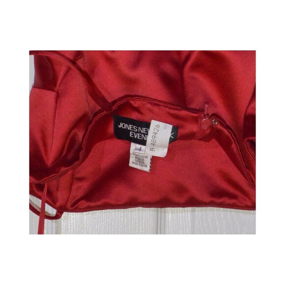 Jones New York Evening Size 4 Red Formal Party Gown Dress Spaghetti Strap - Picture 4 of 4